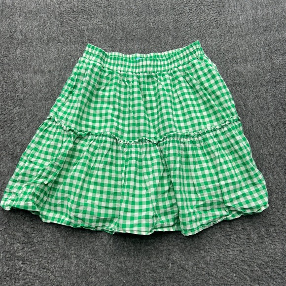 Draper James Dresses & Skirts - Draper James RSVP Skirt Small Green Gingham Ruffled Western Cottagecore Preppy
